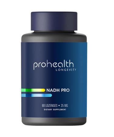 ProHealth NADH Pro - NAD Booster (25 mg 60 Fast-Acting lozenges) Boost Energy Memory and Focus | Mood Support | Antioxidant | ATP Production