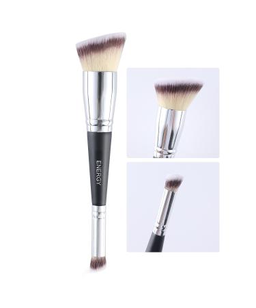 GLORAY Dual Ended Foundation Concealer Brush Premium Makeup Brush for Liquid Cream Powder Makeup Creates An Airbrushed Finish Made With Vegan Cruelty-Free Bristles