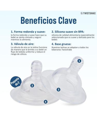 Twistshake Newborn Anti-Colic Baby Bottle Set with Milk Powder Container and Blender - 9 Pieces | 4 x Bottles - 2 x Nipples - - Buy Online on GoSupps.com