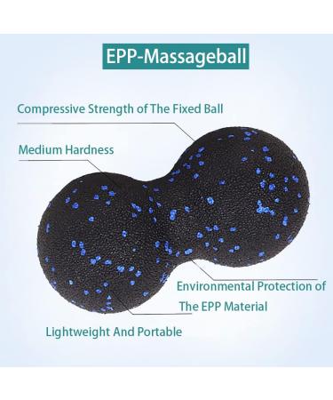 2 Set Self Massage Ball - DuoBall & Peanut Massage Fascia Ball Set for Muscle Relief Spine Care & Plantar Fasciitis Relief | International Shipping Available - Buy Online on GoSupps.com