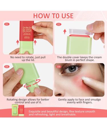 Lophe Cream Blush Stick - Multi-Use Natural Rouge for Eyes Cheeks & Lips | Moisturizing Matte Makeup for All Skin Tones (02) - Buy Online on GoSupps.com