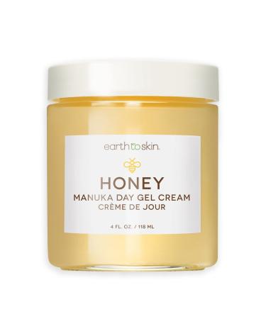 Earth To Skin Honey Manuka Day Gel Cream with Hyaluronic Acid & Vitamin E All-Day Hydration for Face and Neck (4.0 Fl Oz) 4 Fl Oz (Pack of 1)