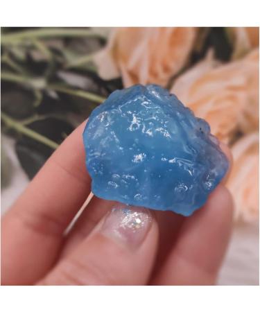 1pcs Natural Aquamarine Quartz Beryl Gemstone Crystal Stone Specimen Decoration Full of Texture (Size : 60-75g) - Buy Online on GoSupps.com