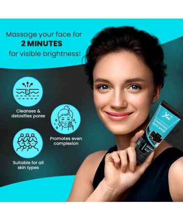 Yana Cosmetics Yana Instant Glow Charcoal Facewash Cleanser For Clean Face With Deep Cleansing Acne oil Pollution Control & Dirt Control Face Wash No Paraben & Sulfate Free By Korean Technology for women - Buy Online on GoSupps.com