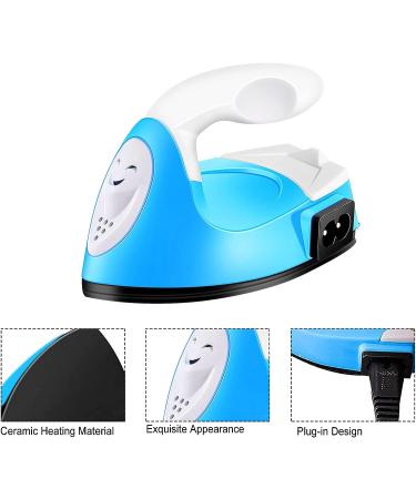 Mini Craft Iron Press for T-Shirts, Shoes, Hats & Vinyl Projects - Portable Heat Transfer Machine in Blue for Crafting & Sewing Supplies - Buy Online on GoSupps.com