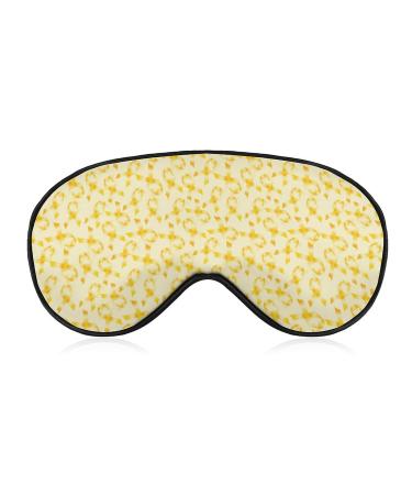 Childhood Cancer Day Yellow Ribbon Sleep Mask for Women Adjustable Sleeping Eye Shades Cover with Elastic Strap