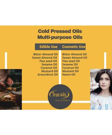 True Oils Cold Pressed Mustard Oil 16.90 fl. oz. (500 ml) - Ideal for Body Massage and Hair Care - Buy Online on GoSupps.com