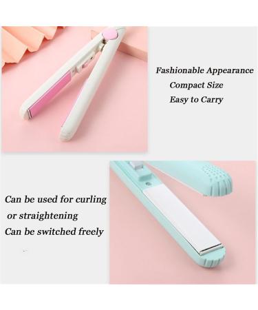 Mini Ceramic Hair Curler for Short Hair - Compact Curling Iron & Straightener in Green | Perfect for Pixie Cuts - Buy Online on GoSupps.com