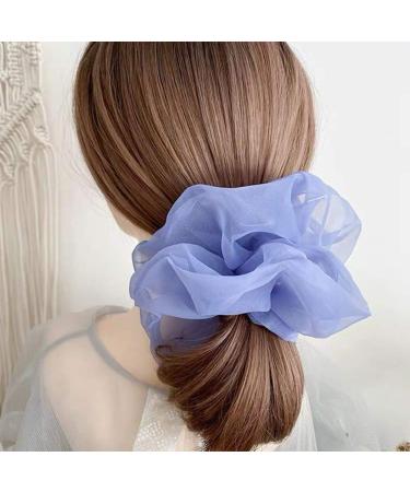 Mzwodmu White Tulle Hair Scrunchie for Women and Girls - Solid Color Ponytail Holder - Buy Online on GoSupps.com