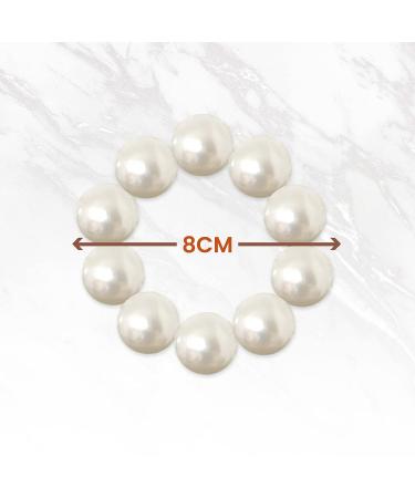 Pearls Wrist/Hair Tie for Women - Elegant Pearl Ponytail Elastic Bracelet/Hair Band - Buy Online on GoSupps.com
