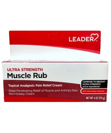 Leader Muscle Rub - Fast-Acting Deep Penetrating Relief for Sore Muscles Non-Greasy Formula Topical Analgesic Camphor Menthol & Methyl Salicylate 1