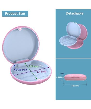 Orthodontic Aligner Case with Magnetic Closure & Textured Liner - Pink (2Pcs Aligner Removal Tools) - for Invisalign & Night Guard - Buy Online on GoSupps.com