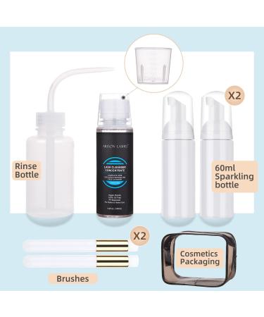 Eyelash Cleaner Concentrate 100ml Set | Paraben & Sulfate Free | For Extensions & Natural Lashes | Salon & Home Use | Makeup Remover | Unscented - Buy Online on GoSupps.com