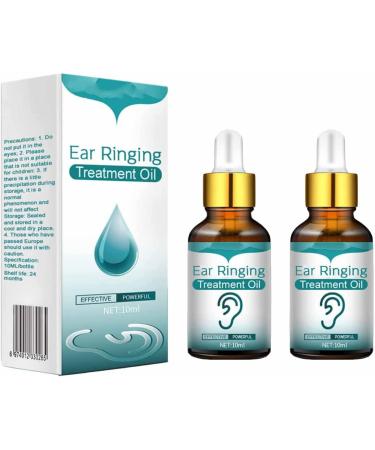 YOOUS Ear Ringing Treatment Oil Natural Herbal Tinnitus Ear Drops 10ml Organic Ear Oil Ear Wax Softener Ear Soothing Drops Unclogs Ears Improve Listening 2pcs