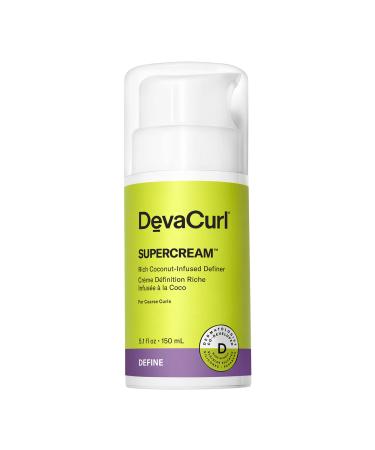 DevaCurl SuperCream Rich Coconut-Infused Definer Warm Coconut 5.1 Fl Oz (Pack of 1)