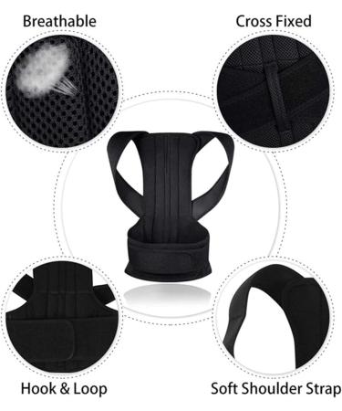 Back Brace Posture Corrector for Plus Size Women and Men Fully Adjustable Lumbar Support Brace Improves Kyphosis Humpback Posture Therapy-Belt (Color : Black Size : 5XL) (Black Small) (Black 3XL) - Buy Online on GoSupps.com