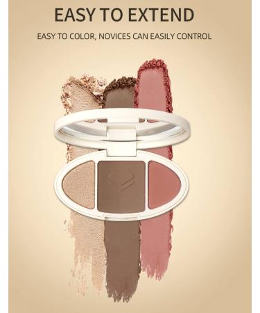 Go Ho 3-In-1 Contour Highlighter Blush Palette - Silky Smooth Pressed Powder for Face Sculpting and Daily Makeup - Buy Online on GoSupps.com