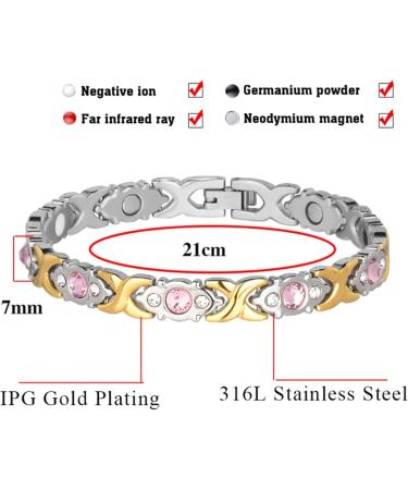 NBZZ Lymphdrainage Magnetic Bracelet - Exquisite Energy Health Bracelets for Arthritis | Perfect Mother's Day Gift - 4PCs - Buy Online on GoSupps.com