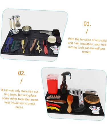 Healeved Hairdressing Mat Makeup Mat for Vanity Silicone Mat Vanity Accessories for Women Hot Tool Mat Hair Appliance Organizer Beauty Tools Barber Mat for Station - Buy Online on GoSupps.com