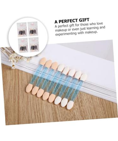 Healeved 40pcs Sponge Stick Double Ended Makeup Brush Glitter Makeup Brushes Tool Household Plastic Abs - Buy Online on GoSupps.com