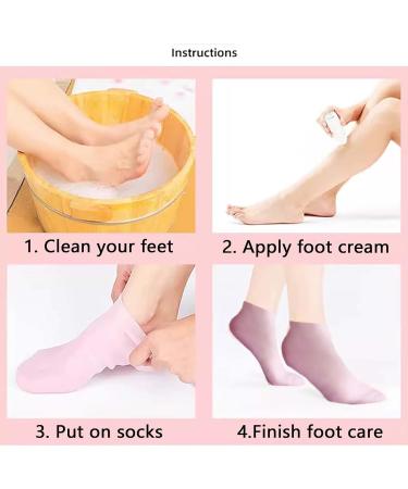 Dinghaole 1 Pair Moisturizing Exfoliating Socks - Repair Dry Cracked Heels & Soften Rough Skin - Silicone Aloe Socks for Women - Buy Online on GoSupps.com