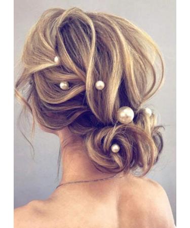 Kercisbeauty 10PCS Pearl Hair Pins for Women Wedding Bridal Jewelry Boho Vintage Hair Piece