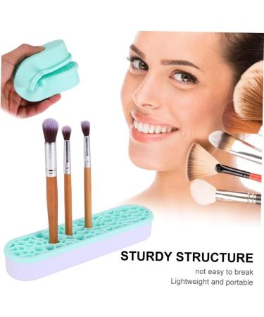 Buy Housoutil Silicone Makeup Brush Storage Box | Brush Drying Rack & Organizer | Green 28X5CM - Ideal for Air Drying & Desktop Organization - Buy Online on GoSupps.com