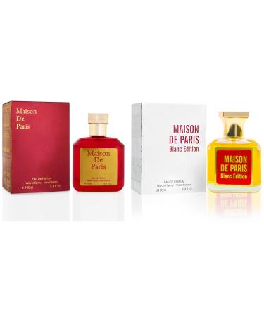 Men's Cologne Maison De Paris Combo Eau De Toilette for Men-Fresh Romantic Scent Perfume for Men 3.4 Fl Oz Each Natural Spray For All Skin Daily Used