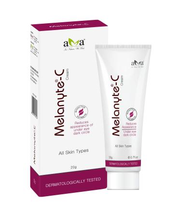 Vegetal Melanyte-C Under Pure & Natural Eye Cream 20 gm Organic standard For Reducing Eye Dark Circles