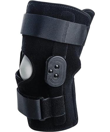 Short Hinged Knee Pads Knee Joint Fixed 360 Protection Support Brace 0-90 Adjustable Knee Pads for Hyperextension and Locking Treatment Osteoarthritis Ligament Tears