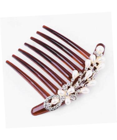 Housoutil Seven- Hair Comb Pearl Hair Accessories Hair Combs Bridal Hair Comb Rhinestone Headpiece Bridal Headpiece Bridal Tiara Wedding Bride Pearl Rhinestone Hair Piece - Buy Online on GoSupps.com