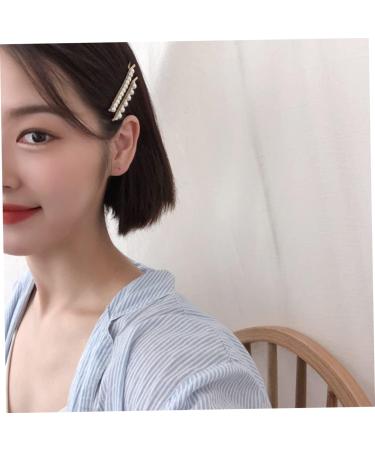 Beaupretty Hair Set bridal pearl hairpiece white pearl jewelry flower hairpins hair clips pearl barrette ties hair for women girls barrettes for women bride European and American Clips - Buy Online on GoSupps.com