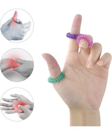 14-Piece Acupressure Ring Set | 12 Finger Massage Rings & 2 Wrist Massage Rings for Sensory Relief & Skill Development - Buy Online on GoSupps.com