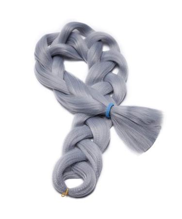 Buy Tess 41 Gray Synthetic Braids Extensions - Jumbo Crochet Hair 3PCs 165g/bundle - 100cm Long Brading Hair - Buy Online on GoSupps.com