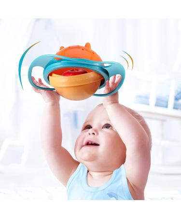 360 Degrees Gyro Bowl - Unspillable Toddler Snack Bowl, Dark Green - Buy Online on GoSupps.com