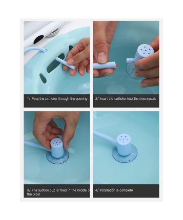 Sitz Bath Rinse Pipe | Postpartum Hemorrhoid Care | Bath Bidet Sprayer - Blue - Buy Online on GoSupps.com