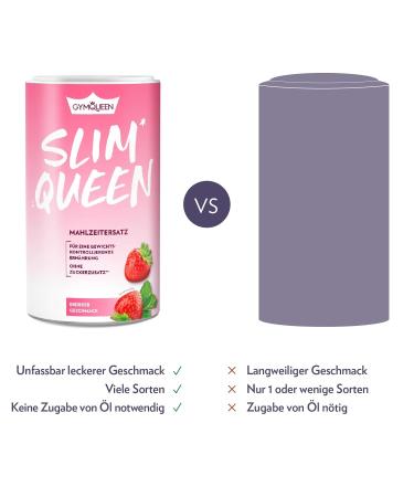 Gymqueen Slim Queen Weight Loss Shake - Iced Coffee Vanilla & Banana Milkshake | 3x420g Diet Meal Set with Essential Vitamins | Delicious & Easy Weight Loss Solution - Buy Online on GoSupps.com