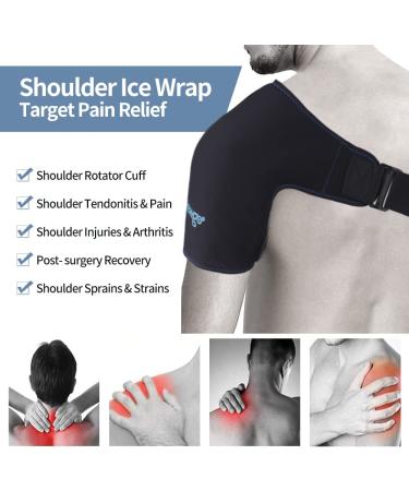 NEWGO Shoulder Ice Pack - Cold Therapy for Rotator Cuff Injuries, Tendonitis, and Recovery After Surgery - Reusable Gel Wrap for Pain Relief - Fits Both Shoulders - 1 Count - Buy Online on GoSupps.com