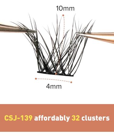 Onlyall Lash Clusters DIY Eyelash Extensions - Natural Look Individual Strip Lashes CSJ-139 (10MM) - Buy Online on GoSupps.com