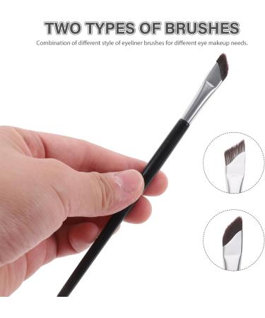 NULYLU 3pcs Set Eyeliner Tool Eyebrows Brush Eyeshadow Brush Eye Liner Brush Angled Eyebrow Brush Wood - Buy Online on GoSupps.com
