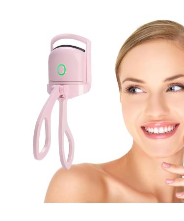 Heated Eyelash Curlers Quick Natural Curling for Long Lasting Two Tempreture Setting & USB Rechargeable Heated Lash Curler Safe Design(Pink)
