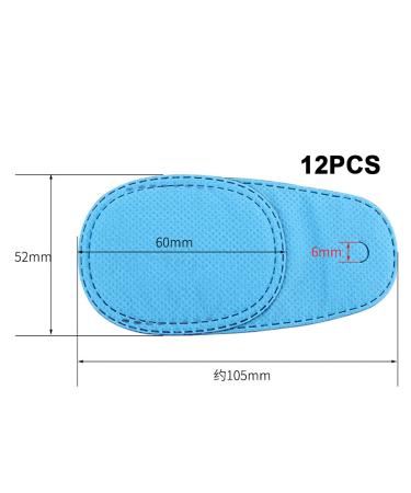 12PC Reusable Eye Flap Glasses for Amblyopia & Strabismus | Left & Right Eye Cover for Kids & Adults - Blue Medium - Buy Online on GoSupps.com
