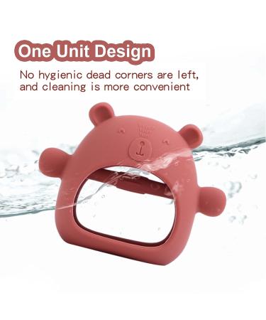 Komfy LilLove Bear Mitten Teether for 3+ Months Babies - BPA Free, Anti-Drop, Sustainable, Washable & Non-Toxic - Caramel - Buy Online on GoSupps.com