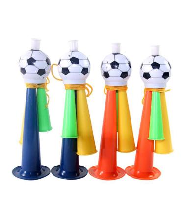 BESPORTBLE 10pcs Plastic Stadium Horn Air Horn Loud Noise Maker for Football Fans Kids for Sporting Events Soccer Football Carnival Party (Random Color) 13.5cm