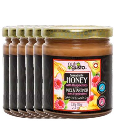 Nutro Gusto Honey Spread with Raspberry 330g (Pack of 6)