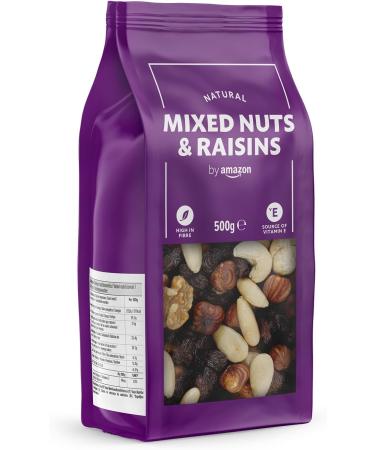 Amazon Natural Mix Nuts and Raisins 500g - Healthy Snack Pack - Buy Online on GoSupps.com