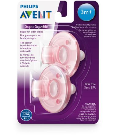 Philips Avent SCF192/07 Classic Orthodontic Silicone Pacifier - Pink 3 Months - 2 Pack for Babies | International Shipping Available - Buy Online on GoSupps.com