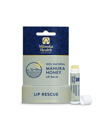 Manuka Health Lip Rescue - 0.16 oz Lip Balm for Dry Cracked Lips - 100% Natural Lip Balm with MGO 250+ Manuka Honey and Beeswax Provides Potent Lip Care