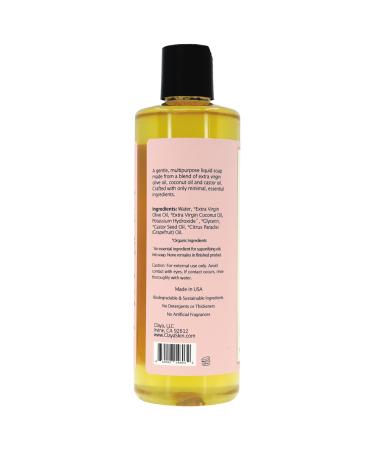 Pink Grapefruit Liquid Castile Soap Organic Ingredients Biodegradable Gentle for Sensitive Skin and Versatile Use (16 fl oz (Disc Cap)) - Buy Online on GoSupps.com