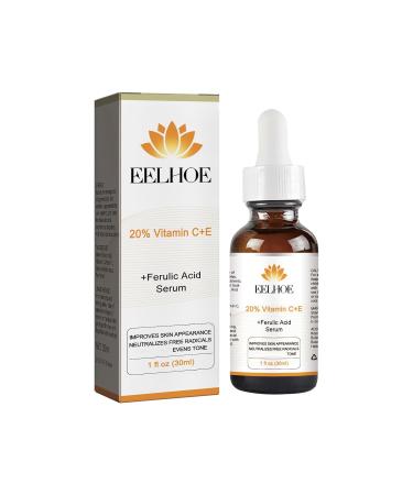 Shop 20% Vitamin C E Ferulic Acid Serum - Anti-Aging Face Serum with Hyaluronic Acid for Men & Women - Buy Online on GoSupps.com